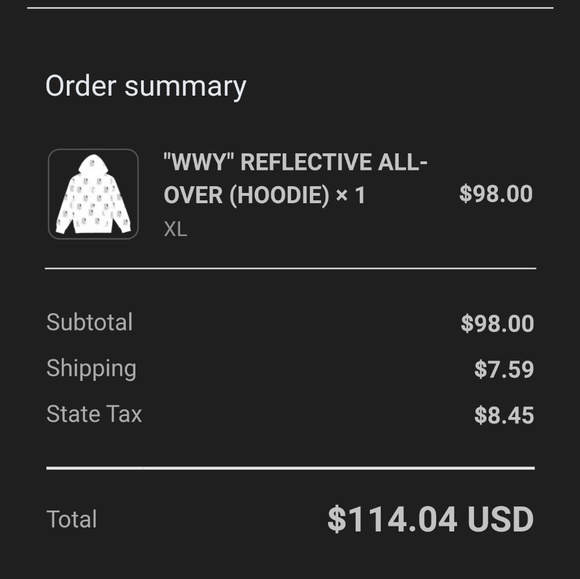 WWY REFLECTIVE ALL OVER HOODIE - Picture 2 of 2